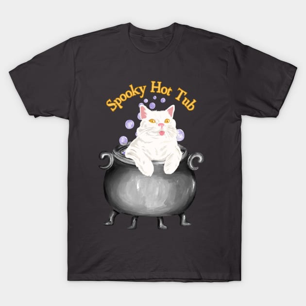 Spooky Hot Tub - Halloween Special T-Shirt by Purrcival 